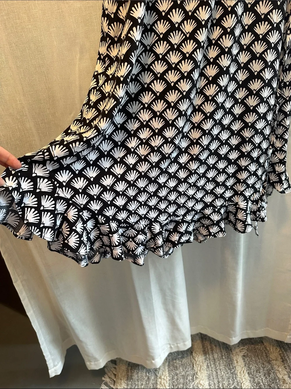 J. Crew Black and White Printed Dress